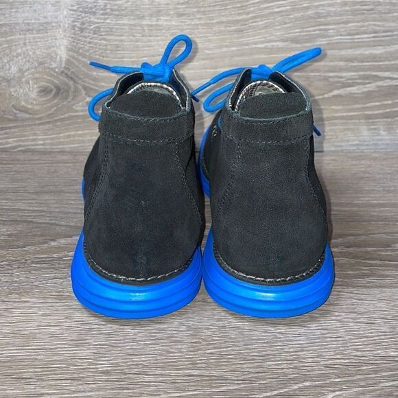 Skechers Groove Lite-Chummy Blue Black Suede Womens Size 8 Ankle Booties SN48207 - Picture 4 of 10